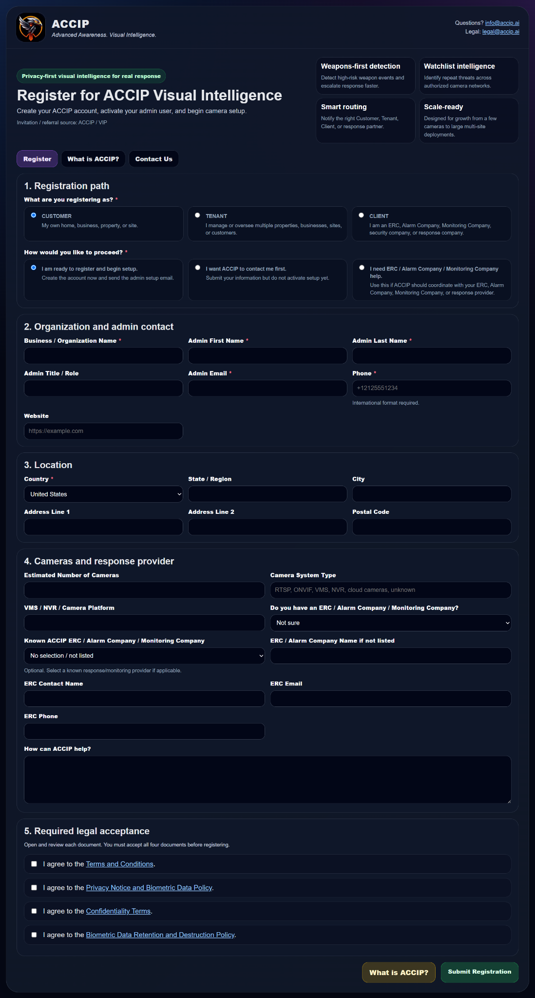 ACCIP prospect registration form